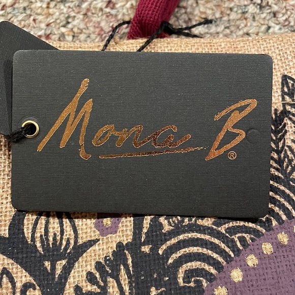 Mona B “Blame It On My Gypsy Soul” Burlap Tote Bag - NWT - Picture 6 of 6